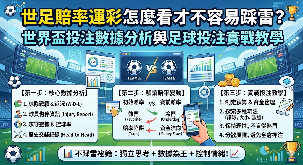 世足賠率運彩怎麼看才不容易踩雷？