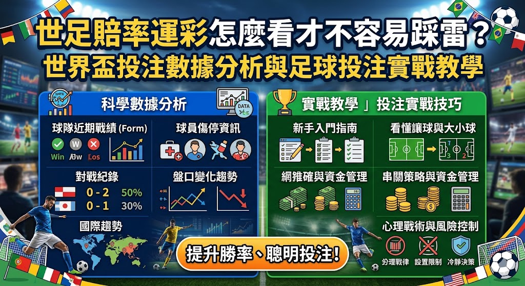世足賠率運彩怎麼看才不容易踩雷？
